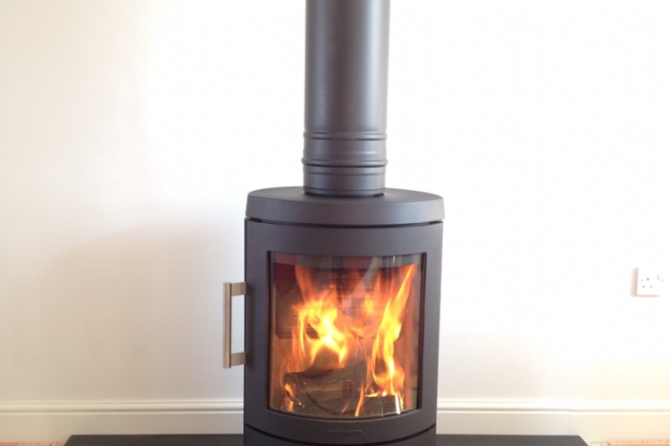 Hwam 3110 with honed slate hearth installation